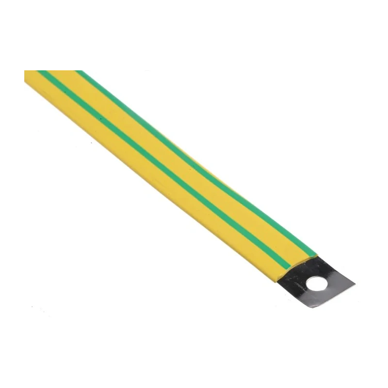 RS PRO Insulated Copper Earthing Strap with Green and Yellow Sleeve, Flat Tinned Copper, 457 x 13 mm, UL and RoHS 264-9253