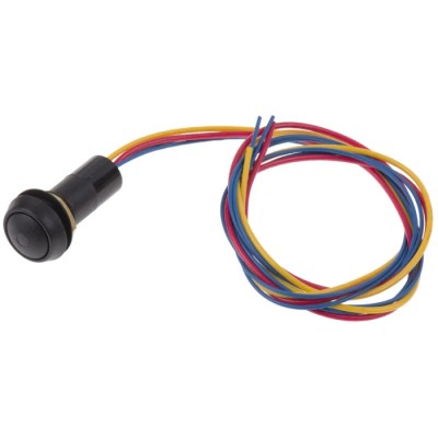 ITW Switches 59 Series Illuminated Miniature Push Button Switch, Momentary, Panel Mount, 13.6 mm Cutout, SPST, Red 59-531R