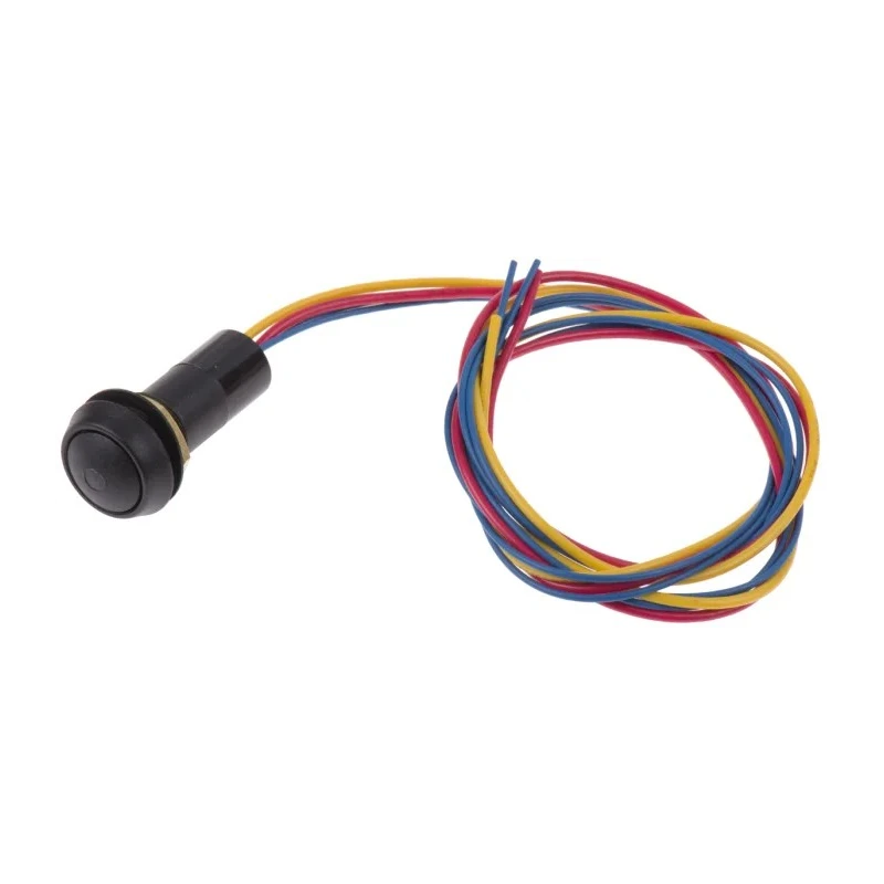 ITW Switches 59 Series Illuminated Miniature Push Button Switch, Momentary, Panel Mount, 13.6 mm Cutout, SPST, Red 59-531R