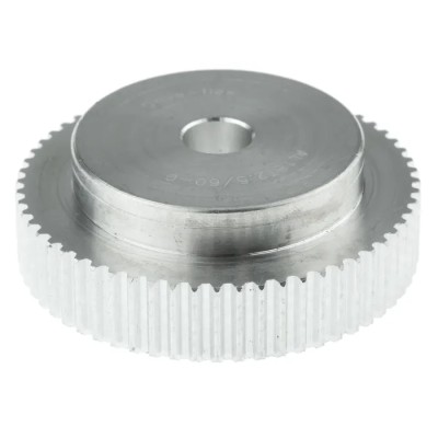 RS PRO Aluminium Timing Belt Pulley, 6 mm Belt Width, 2.5 mm Pitch, 60 Teeth 16T2.5/60.0