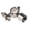 RS PRO Zinc Plated Stainless Steel Silver Hinged Pipe Clamp 1in 0.5in Fixing Hole Diameter 265-4889