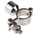 RS PRO Zinc Plated Stainless Steel Silver Hinged Pipe Clamp 1in 0.5in Fixing Hole Diameter 265-4889