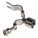 RS PRO Zinc Plated Stainless Steel Silver Hinged Pipe Clamp 1in 0.5in Fixing Hole Diameter 265-4889