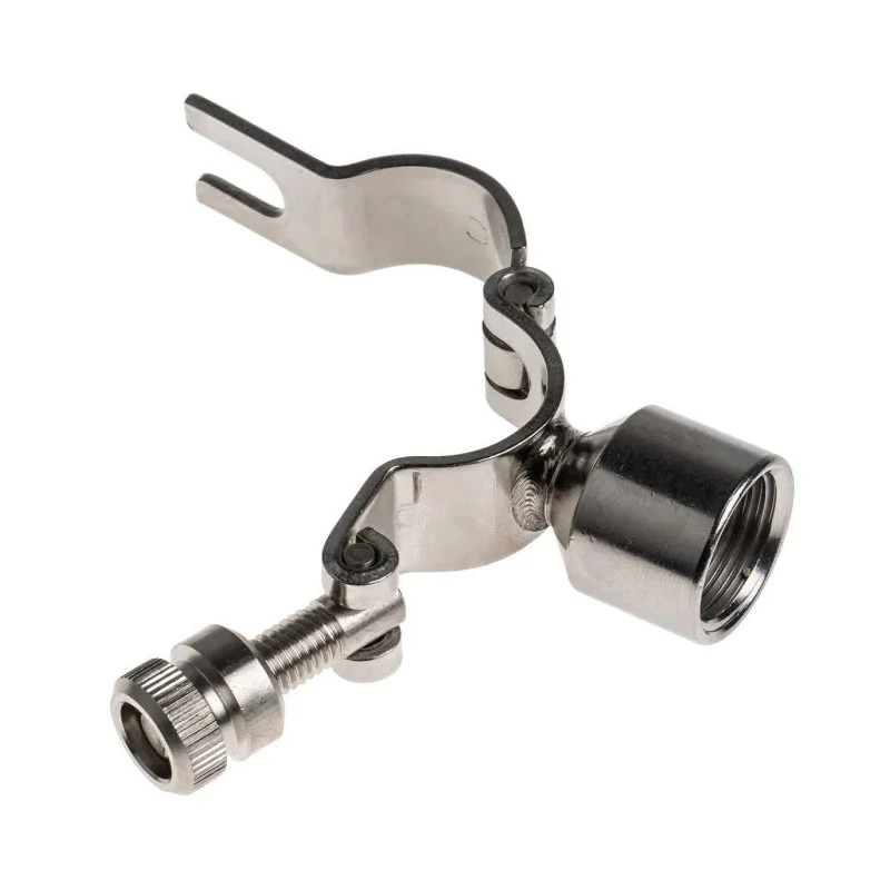 RS PRO Zinc Plated Stainless Steel Silver Hinged Pipe Clamp 1in 0.5in Fixing Hole Diameter 265-4889