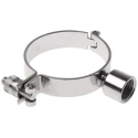 RS PRO Zinc Plated Stainless Steel Silver Hinged Pipe Clamp 3in 0.5in Fixing Hole Diameter 265-4902
