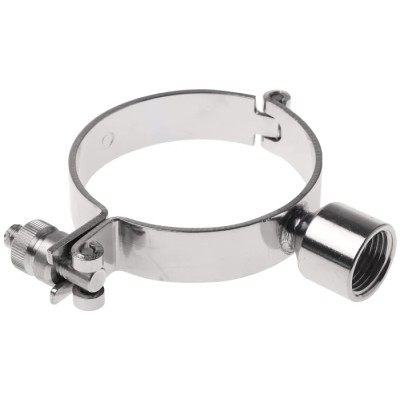 RS PRO Zinc Plated Stainless Steel Silver Hinged Pipe Clamp 3in 0.5in Fixing Hole Diameter 265-4902