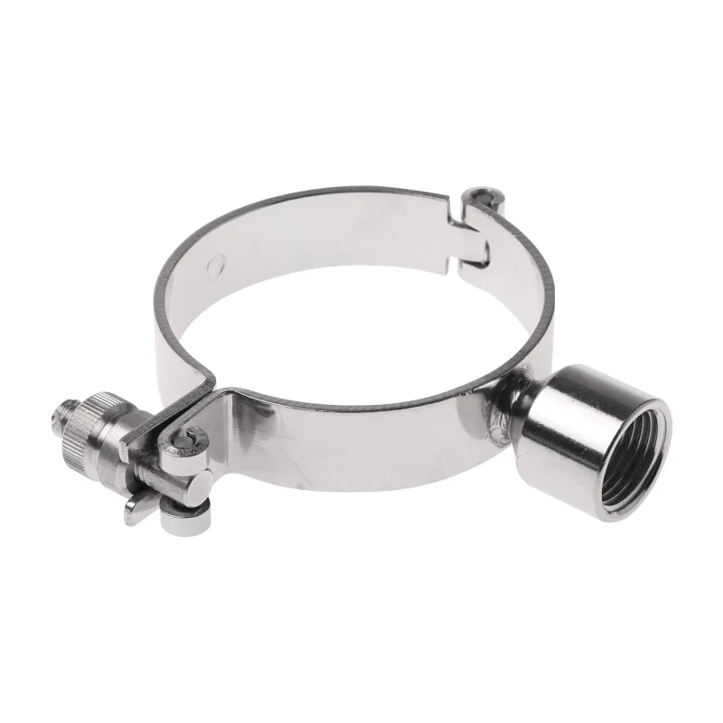 RS PRO Zinc Plated Stainless Steel Silver Hinged Pipe Clamp 3in 0.5in Fixing Hole Diameter 265-4902
