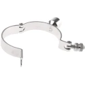 RS PRO Zinc Plated Stainless Steel Silver Hinged Pipe Clamp 3in 0.5in Fixing Hole Diameter 265-4902
