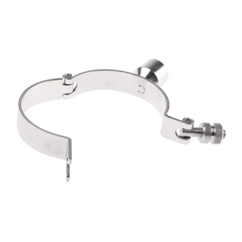 RS PRO Zinc Plated Stainless Steel Silver Hinged Pipe Clamp 3in 0.5in Fixing Hole Diameter 265-4902