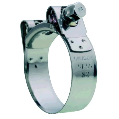 RS PRO Stainless Steel and Zinc Plated Steel Wide Band Bolt Drive Hose & Jubilee Clip 25mm Width 112mm-121mm ID 265-0247