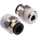 Legris Pneumatic Fitting LF3000 Series Male Threaded-to-Tube Push-in 8 mm, 3/8 in R Thread LF3000