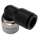 Legris LF3000 Series Male Pneumatic Fitting Nickel Plated Brass 3/8 in R Threaded-to-Tube Connection LF3000