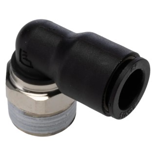 Legris LF3000 Series Male Pneumatic Fitting Nickel Plated Brass 3/8 in R Threaded-to-Tube Connection LF3000