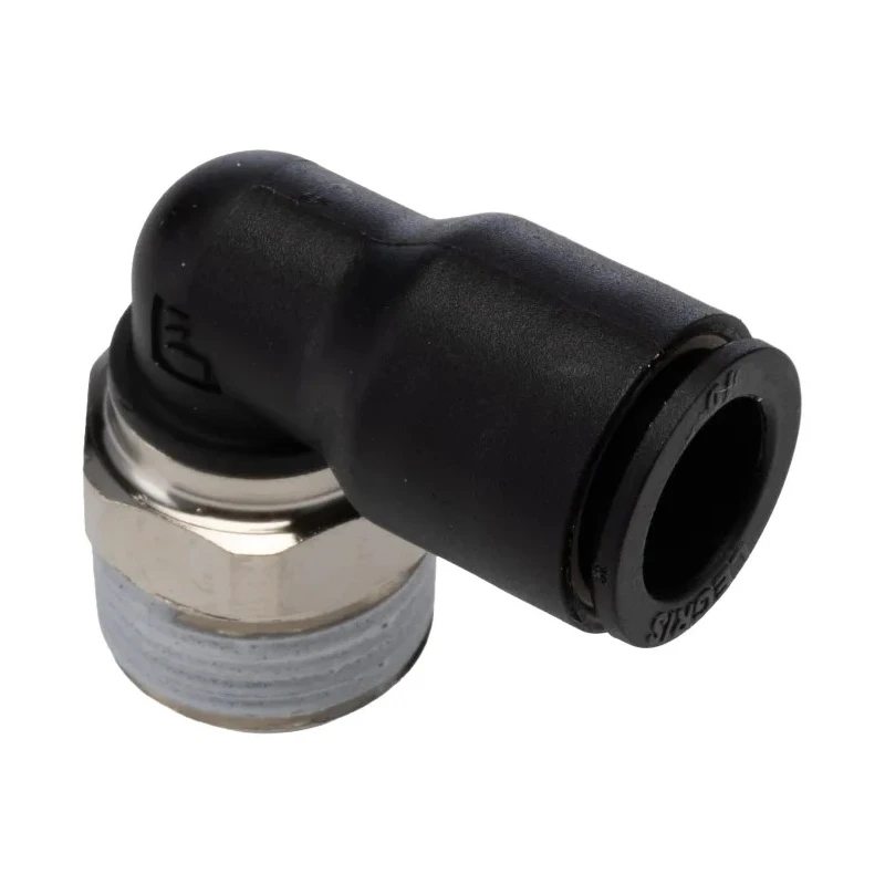 Legris LF3000 Series Male Pneumatic Fitting Nickel Plated Brass 3/8 in R Threaded-to-Tube Connection LF3000
