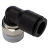 Legris LF3000 Series Male Pneumatic Fitting Nickel Plated Brass 3/8 in R Threaded-to-Tube Connection LF3000