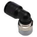 Legris LF3000 Series Male Pneumatic Fitting Nickel Plated Brass 3/8 in R Threaded-to-Tube Connection LF3000