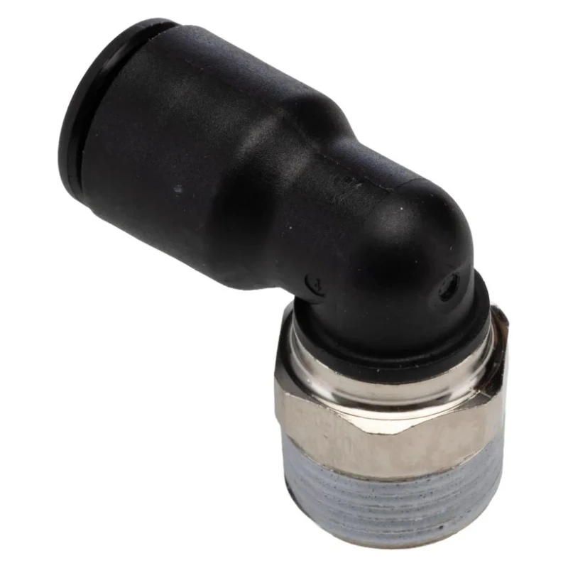 Legris LF3000 Series Male Pneumatic Fitting Nickel Plated Brass 3/8 in R Threaded-to-Tube Connection LF3000