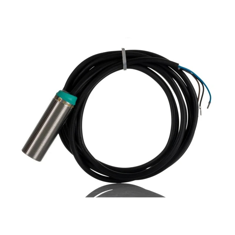Pepperl + Fuchs Threaded Barrel Inductive Proximity Sensor M18 PNP 36 V dc 200 mA 8 mm 50 mm Length White NBB8-18GM50-E2