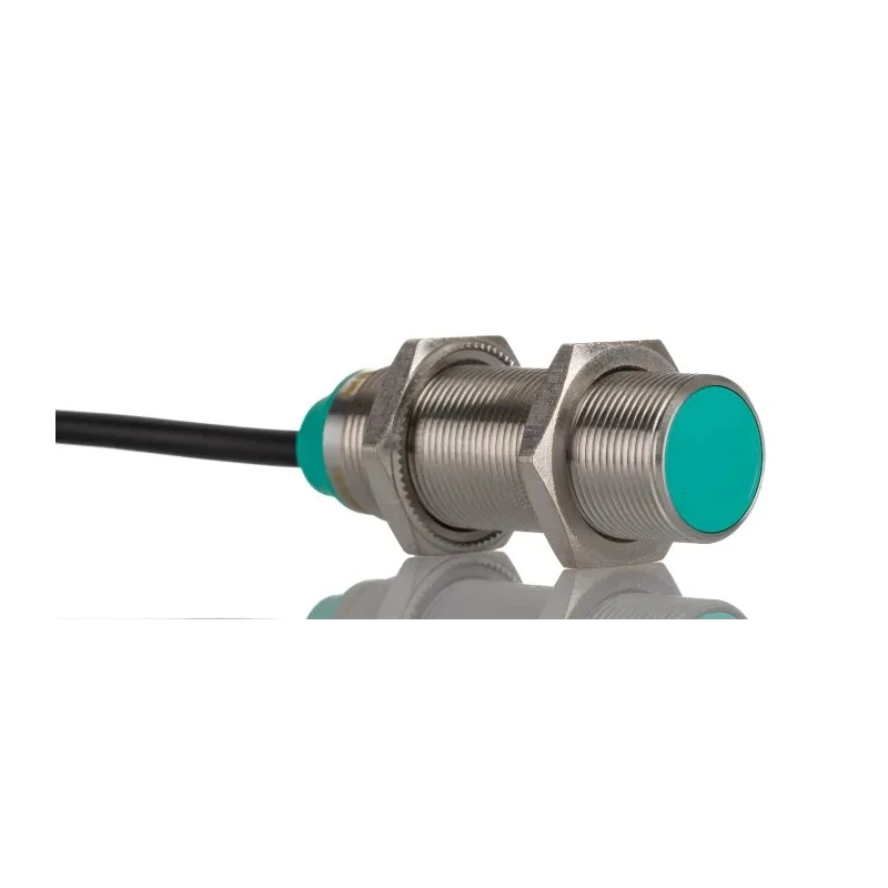 Pepperl + Fuchs Threaded Barrel Inductive Proximity Sensor M18 PNP 36 V dc 200 mA 8 mm 50 mm Length White NBB8-18GM50-E2