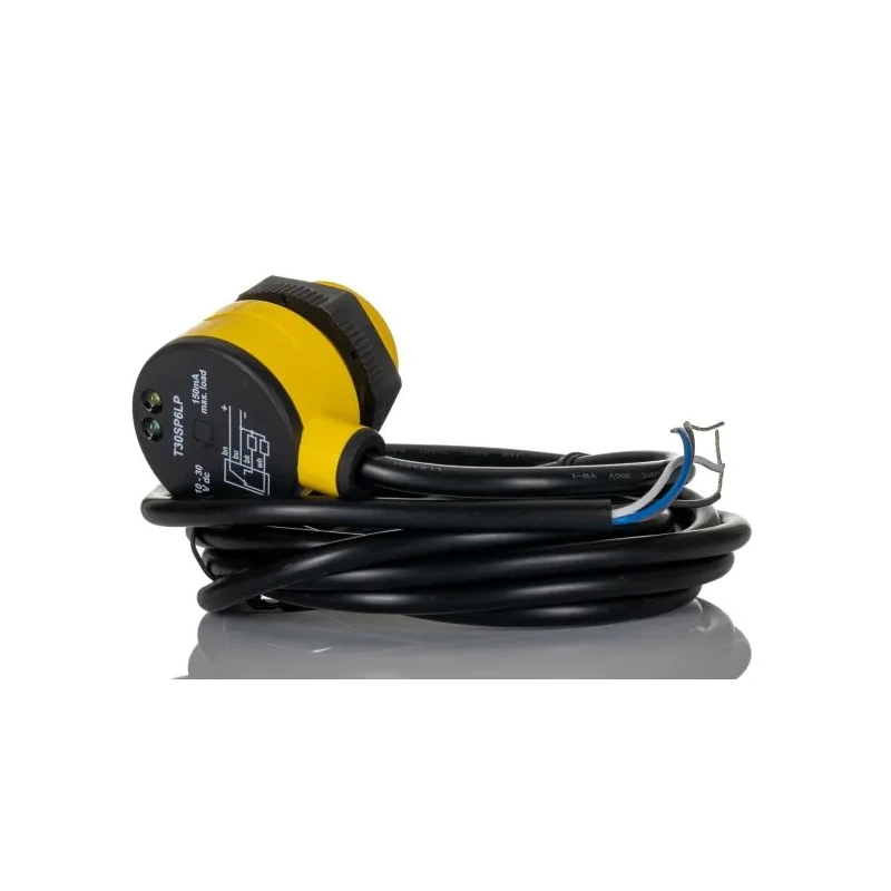 Banner Retroreflective Photoelectric Sensor, Barrel Style, Detection Range 50 mm to 6 m, PNP Output, IP69K, 30V DC T30SP6LP