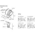 Banner Retroreflective Photoelectric Sensor, Barrel Style, Detection Range 50 mm to 6 m, PNP Output, IP69K, 30V DC T30SP6LP