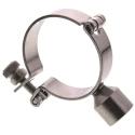 RS PRO Zinc Plated Stainless Steel Silver Hinged Pipe Clamp, 0.5 in 265-4895