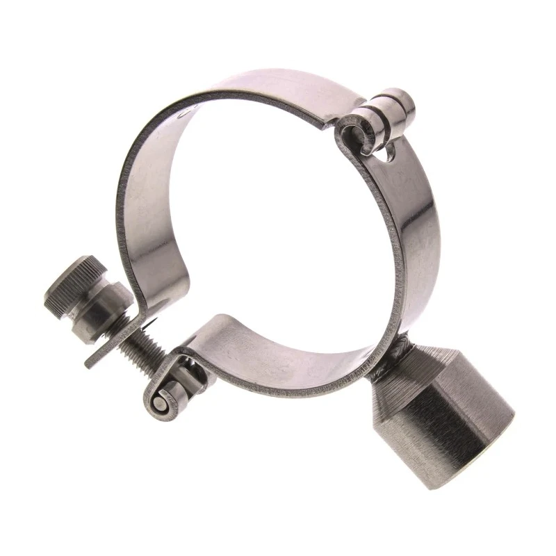 RS PRO Zinc Plated Stainless Steel Silver Hinged Pipe Clamp, 0.5 in 265-4895