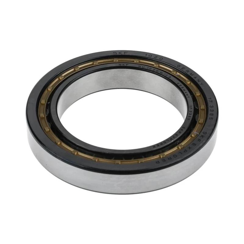 SKF NU 1020 M/C3 Cylindrical Bore Roller Bearing, 100 mm ID, 150 mm OD, 24 mm Width, Flanged Race Type NU Series