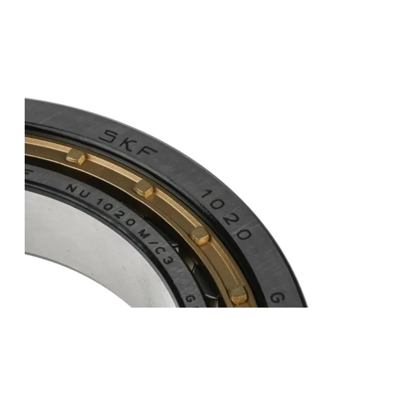 SKF NU 1020 M/C3 Cylindrical Bore Roller Bearing, 100 mm ID, 150 mm OD, 24 mm Width, Flanged Race Type NU Series