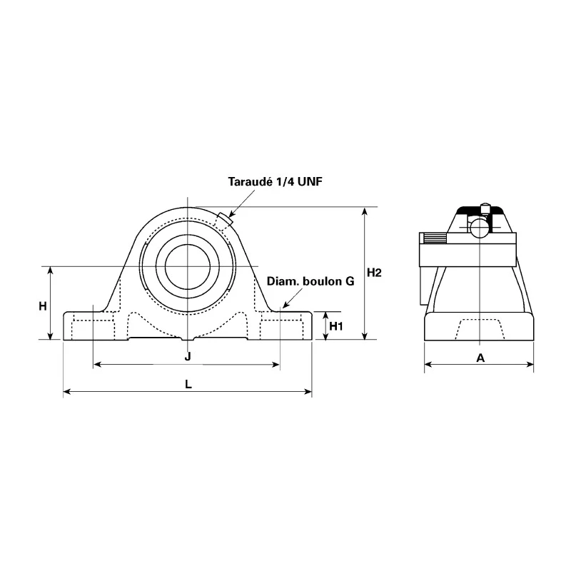 NSK-RHP Cast Iron Self-Lube Pillow Block Bearing 20 mm ID Taper Bore NP20 R