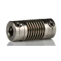 Huco Nickel Bellows Flexible Coupler Aluminium Hub 6.35 mm OD 14 mm Length 321.07.1416
