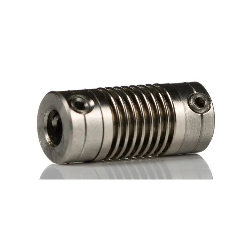 Huco Nickel Bellows Flexible Coupler Aluminium Hub 6.35 mm OD 14 mm Length 321.07.1416