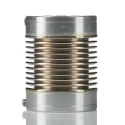 Huco Flexible Nickel Bellows Coupler 25 mm OD, 35 mm Bore A, 36 mm Bore B, 33 mm Length, Screw Style 321.25.3536