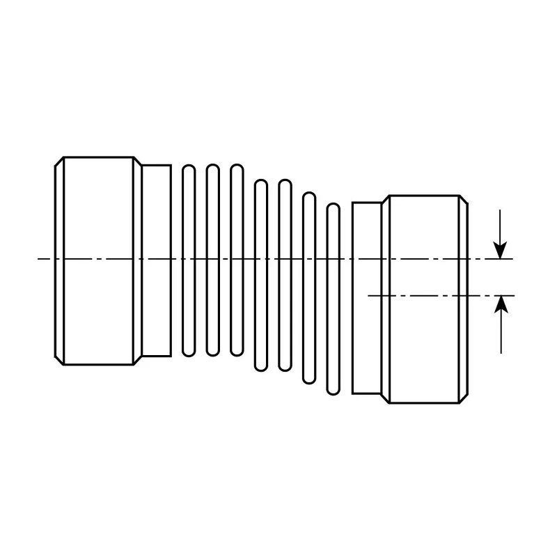 Huco Flexible Coupler 25 mm Outside Diameter, 33 mm Length, Nickel Bellows Screw Style Coupling 321.25.3636