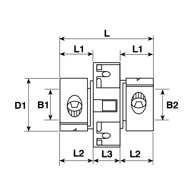 Huco 10 mm 1.7 Nm Torque Flexible Coupler Model 207.27.3232