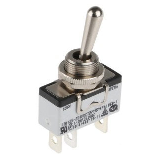 APEM Panel Mount Toggle Switch On-On SPST Tab Terminal 24 V DC 250 V AC 635H/2