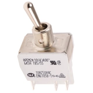 APEM Toggle Switch Panel Mount On-On DPST Tab Terminal 24V dc 10A 250V ac 645H/2