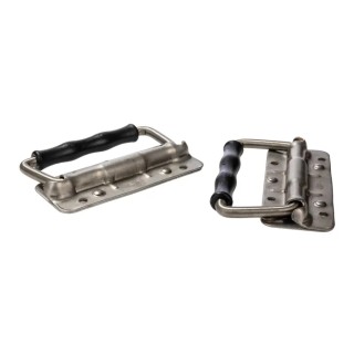 RS PRO Stainless Steel Carrying Handle Load Capacity 35kg Spring-loaded Fold Down Lie Flat Polythene Grip 750-294