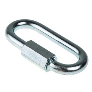 RS PRO Zinc Plated Steel Chain Link Quick Repair Link 75 mm Length 8 mm Diameter 750-626