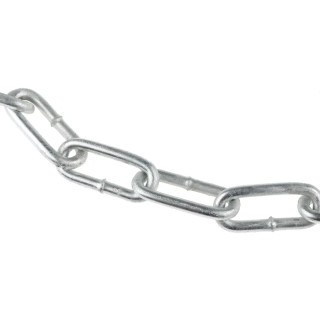 RS PRO Galvanised Steel Link Chain 10 m Length 35 mm Link Length 5 mm Link Diameter Load Capacity 130kg 750-452