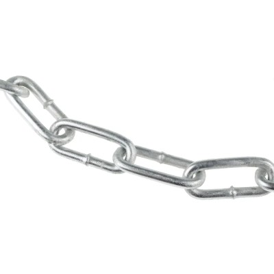 RS PRO Galvanised Steel Link Chain 10 m Length 35 mm Link Length 5 mm Link Diameter Load Capacity 130kg 750-452