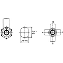 Euro-Locks a Lowe & Fletcher group Company Tumbler Lock Key Unlock Zinc Plated 21.2 mm Panel-to-Tongue 19.2 x 16 4322-0100BA