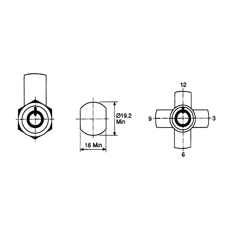 Euro-Locks a Lowe & Fletcher group Company Tumbler Lock Key Unlock Zinc Plated 21.2 mm Panel-to-Tongue 19.2 x 16 4322-0100BA