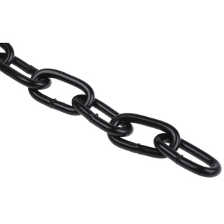 RS PRO Japanned Steel Chain, 10 m Length, 36 mm Link Length, 6.5 mm Link Diameter, Load Capacity 150 kg 750-569