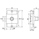 Euro-Locks a Lowe & Fletcher group Company Slam Lock Zinc Plated Key Unlock 6.4 mm Panel-to-Tongue 9.5 mm 2401-0100CA