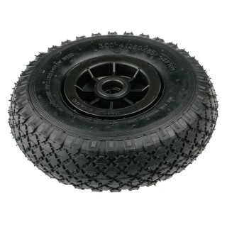 Guitel Hervieu Black Rubber Trolley Wheel 260mm Diameter 87mm Width 120kg Load Capacity PWR300-4452