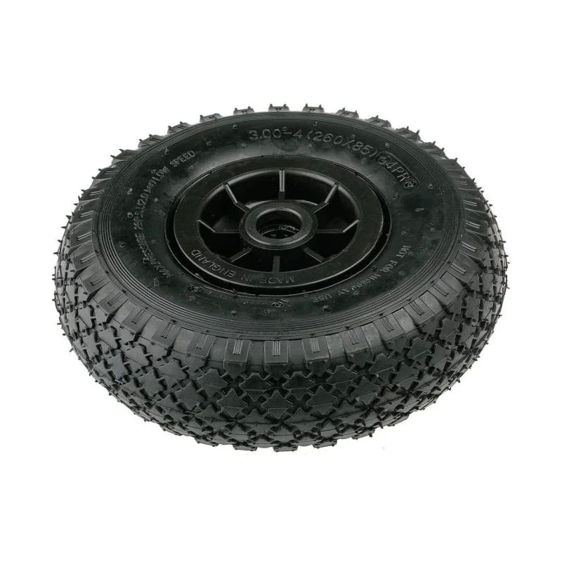 Guitel Hervieu Black Rubber Trolley Wheel 260mm Diameter 87mm Width 120kg Load Capacity PWR300-4452
