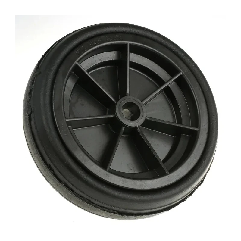 Guitel Hervieu Black Solid Rubber Trolley Wheel with Polypropylene Centre 250 kg 280mm Diameter 80mm Width 750-749