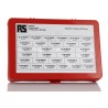 RS PRO Imperial O-Ring Kit Viton Material 382 Pieces Operating Temp 30°C to 200°C 75 Shore Hardness 756-040