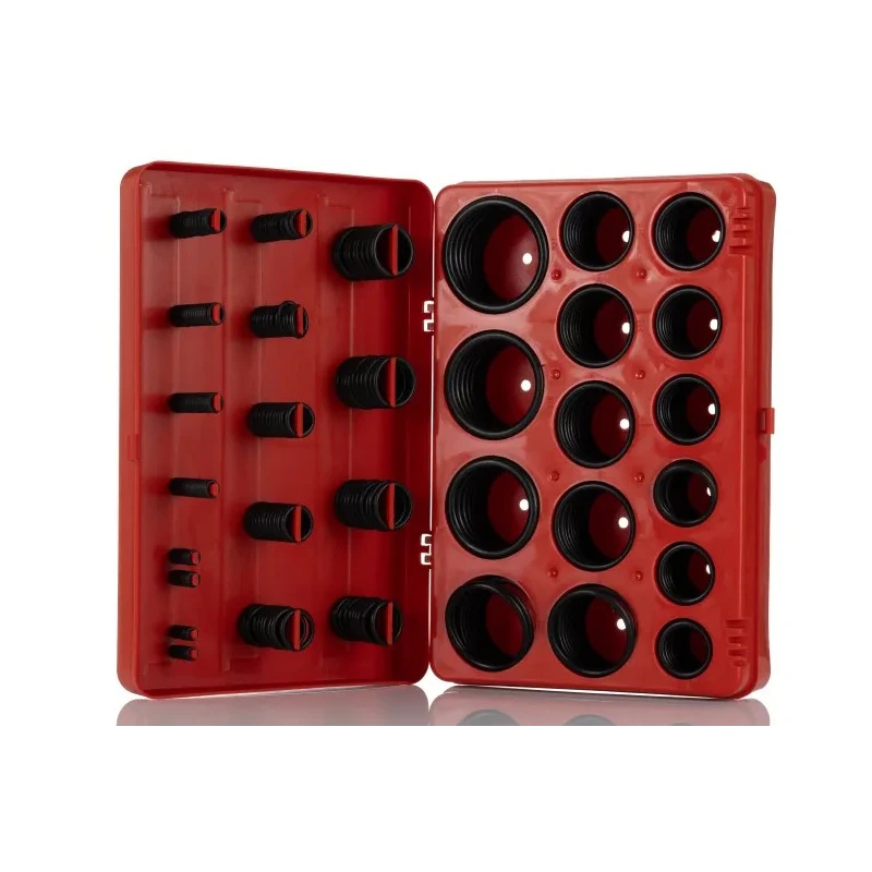 RS PRO Imperial O-Ring Kit Viton Material 382 Pieces Operating Temp 30°C to 200°C 75 Shore Hardness 756-040